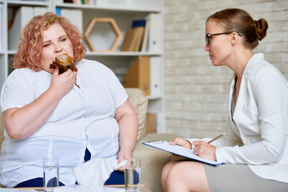 Túlsúlyos nő szakrendelésen